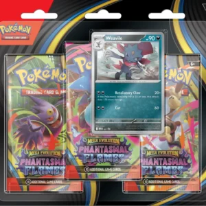 Pokemon TCG: Mega Evolution: Phantasmal Flames 3-Booster Pack Blister