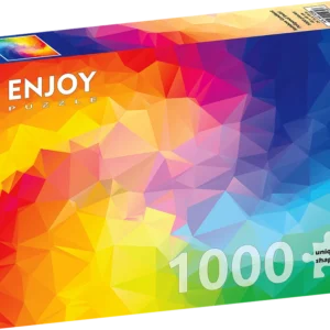 Rompecabezas Enjoy 1000 Piezas - Rainbow Gradient Poligonal Swirl