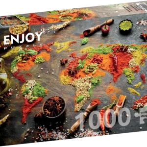 Rompecabezas Enjoy 1000 Piezas - World Map in Spices