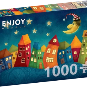 Rompecabezas Enjoy 1000 Piezas - Fantasy Colorful Houses