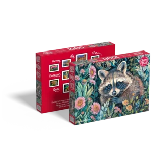 Rompecabezas Cherry Pazzi 1000 Piezas - Raccoon in Flowers